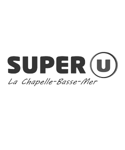 logo de l'enseigne super u de la chapelle sur erdre